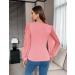 Fayenne Womens Tops Deep V Neck Cross Wrap Sexy Tops Polka Dot Mesh Long Sleeve T Shirt Casual Blouses S Deep Pink - Buy Online on SooperMarket.com