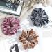 Whaline 6 Big Velvet Hair Scrunchies - Soft Elastic Bands for Women - 6 Dark Colors - Buy Online on SooperMarket.com