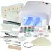 NAILS FACTORY N&BF | UV Gel Nail Studio Starter Set White | Nail Gel Set with Nail Art | UV Lamp and UV Gel Base Set Easy