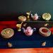 Luxurious Saffron Gift Box for Chefs: 9 Gr Grade A+ Organic Super Negin Coupe Saffron Threads Green Cardamom Rose Bud Tea Dried Saffron Teapot Small Brass Mortar and Pestle (Navy Velvet Box) - Buy Online on SooperMarket.com