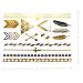 Gold Metallic Temporary Tattoos - 75+ Geometric Henna Designs Moon Stars Arrows Feathers - Waterproof, Non-toxic, Long Lasting - Ideal for Beach, Festivals & More! - Buy Online on SooperMarket.com