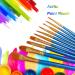 JOINREY 20 Pcs Round Pointed Tip Nylon Hair Artist Paint Brushes Set for Acrylic, Oil, Watercolor - Blue - Buy Online on SooperMarket.com