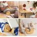 UNAYMIDY Wooden Yarn Bowl with 12 Crochet Hooks - Large 6.7 Brown Knitting Holder Dispenser for Crocheting - Buy Online on SooperMarket.com