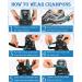 Roohiseng Ice Cleats Crampons - 24 Stainless Steel Spikes - Anti-Slip Traction for Boots & Shoes - Ideal for Hiking, Fishing, Walking, Climbing - Men & Women - Large Size - Buy Online on SooperMarket.com