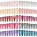 240 Pieces Extra Long Press on Nails Ballerina Coffin False Nails Solid Color Full Cover Fake Nails Artificial Acrylic Nails for DIY Nail Salon Women Girls (Aurora Pattern)