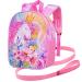 Toddler Backpack with Leash, Unicorn Safety Harness Leashes, Mini Bookbag for Children Baby Little Girls Unicorn Pink