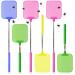 COM -FOUR 6x telescopic flaps - insect protection with flexibly pull -out stem - pest control fly catcher selection varied (6 pieces - colorful)