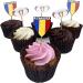 Romania Flag Rugby Ball Food & Cupcake Picks Toppers Party Decorations (14 Pack) - Buy Online on SooperMarket.com