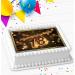 HAPPY BIRTHDAY GOLD PERSONALISED ICING EDIBLE COSTCO CAKE TOPPER AT-7138 - Buy Online on SooperMarket.com