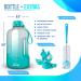 Half Gallon 64oz Water Bottle with Times to Drink | Motivational Sports Jug with Straw | Teal Fade Design - Buy Online on SooperMarket.com