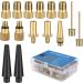 Flintronic bicycle valve adapter bicycle valve set DV SV AV Dunlop French flash valve with cone adapters and ball needles for air mattresses and balls for all bicycle valves 15 pieces