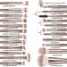 20 Pcs Professional Makeup Brushes Set - Foundation Eyeshadow Blush Brushes - Travel Kabuki Blending Concealers Face Powder Eye Makeup Brush Sets with Gift Box - Champagne - Buy Online on SooperMarket.com