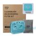 Home Zone Living Cleanaura Desodorative Filter set with carbon filter bag and magnetic sticker helps smells at home to remove blue