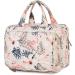 Large Beige Flamingo Toiletry Bag: Full Size Travel Makeup Organizer for Women - Buy Online on SooperMarket.com