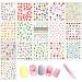 16 Sheets Nail Stickers with Tweezer Self-Adhesive 3D Nail Decals for Women Kids and Little Girls - Manicure Accessories Set for Stylish Nails Floral-3d-qy19