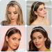 Yeshan Pearl & Rhinestone Hair Comb Headbands for Women - Set of 4 Non-Slip Hair Hoops - Buy Online on SooperMarket.com