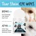 BUGALUGS Dog Eye Wipes 100 Biodegradable textured pre-soaked Dog Wipes. Safe & Easy Cleaning For Dogs - Pet Eye Wipes Remove Tear Stains Dog Eye Crust & Eye Discharge - Buy Online on SooperMarket.com