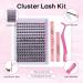 168 Pcs Cluster Eyelash Extensions Kit | DIY Lashes Extension Kit with Bond & Seal | Individual Lashes Kit for Home | 9-16mm Mixed Wide-stem Cluster Lash | Includes Applicator | 1 Count - Buy Online on SooperMarket.com