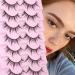 Manga Lashes Natural look Japanese Lashes Anime Spiky Eyelashes Natural Wispy Asian Style False Eyelashes That Look Like Extension 13MM 8 Pairs Pack by PHKERATA Style H