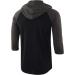 KNQR Mens Casual Raglan 3/4 Sleeve Hoodie Baseball Henley T-Shirt XL - True Black/Heather Charcoal - Buy Online on SooperMarket.com