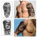 Waterproof Full Arm Temporary Tattoos 8 Sheets + Half Arm Shoulder Tattoo 8 Sheets - Extra Large Lasting Tattoo Stickers for Men and Women | 22.83X7.1 - Buy Online on SooperMarket.com