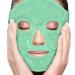Perfecore Facial Mask Get Rid of Puffy Eyes Migraine Relief, Sleeping, Travel Therapeutic Hot Cold Compress Pack Gel Beads, Spa Therapy Wrap for Sinus Face Puffiness Headaches Gel Mask Green
