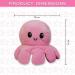 FASTEXX Octopus Reversible Plushie - Double-Sided Flip Mood Octopus - Sweet Gift for Kids & Family - Pink/Pink - Buy Online on SooperMarket.com