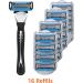 Amazon Basics 5-Blade MotionSphere Razor for Men - Dual Lubrication, Precision Trimmer Handle & 16 Cartridges - 17 Piece Set - Buy Online on SooperMarket.com