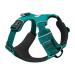 Ruffwear front Range dog harness reflective y-dishes adjustable comfortable padded for the daily walk no pulling 2 linen fortifications and V-ring size XXS Aurora Teal Aurora Teal XX-Small