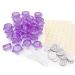 JZK 40 x purple transparent testing cosmetics 3ml 3G cosmetics die Small empty jar container container plastic bottles for travel for cream lip balm glitter powder
