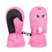 FAYHIJUN Waterproof Kids Mittens Toddler Winter Cold Weather Thermal Fleece Lined Warm PU Palm Gloves Snow Ski Glove for Age 1-9 Boys Girls Baby Skiiing Snowboarding Cycling Running Walking Outdoor Pink unicorn S(Age1-3)