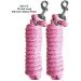 Majestic Ally Pack of 2 Solid Poly Lead Rope for Horses & Livestock 10 Foot Long and 5/8 inch Thick - Replaceable Heavy-Duty Bolt Snap Handmade Soft Broken in Feel (Pink) Pink 10 feet long - Buy Online on SooperMarket.com