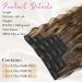 REECHO Clip in Hair Extensions - 5PCS Brown 24 Thick Long Loose Waves HE002 - Invisible Lace Weft Natural Soft Hairpieces for Women - Dark Brown with Highlights - Buy Online on SooperMarket.com