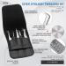 GTEX Circle Grip Lash Tweezers - Japanese Steel, Professional 5 Pack for Eyelash Extensions - Silver - Buy Online on SooperMarket.com