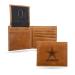 Rico Industries NFL Laser Engraved Billfold Wallet Laser Engraved Bill-fold Wallet - Slim Design - Great Gift Dallas Cowboys Brown
