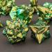 KERWELLSI Metal Dice Set - Unique Leaf Design D&D Dice with Cool Box | Handmade Polyhedral Dice for RPG Games - Buy Online on SooperMarket.com