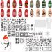 RUNRAYAY 6Pcs Christmas Theme Nail Art Stamping Plate Kit with Nail Stamper & Scraper Various Pattern Snow Elk Santa Claus Collection Nail Art Plates Set for Christmas Design DIY Print Manicure Salon B + Tools