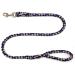 Dog leash large dogs jumbo with hand loop up to 80 kg / guide line / practice line / training line very stable 17 colors (2m boston (black-silver purple)) 2m Boston (black-silver purple))