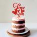 Cyodoos 1 PCS Valentine's Day Cake Topper glitter Love You Cupcake Picks for Valentine's Day Theme Wedding Party Cake Decorations Supplies Red - Buy Online on SooperMarket.com