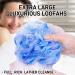 4 Pack XL Soft Nylon Loofah Bath Sponge for Exfoliating Shower Scrubber - Men and Women Beauty Bathing Accessory Set - Buy Online on SooperMarket.com