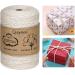 3mm x 300 Yards Natural Cotton Macrame Cord - Twisted Rope for Wall Hanging, Plant Hangers, Gift Wrapping - Wedding Decor Supplies - 300yd (Natural) - Buy Online on SooperMarket.com