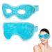Heyu-Lotus 2Pcs Cooling Eye Masks Reusable Hot Cold Eye Mask Gel Bead Eye Mask Hot Cold Therapy Eye Mask Relief for Puffy Eyes Dark Circles Dry Eyes(Blue)