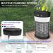 Mosquito Killer lamp Portable Bug Zapper Light Bulbs & Waterproof Camping Lantern 1800mAh Battery USB and Solar Rechargable LED Insect & Fly Killer for Outdoor Home Bedroom Backyard Patio Black - Buy Online on SooperMarket.com