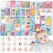 50 PCS Baby Monthly Milestone Cards and 18 Stickers Monthly Baby Milestone Growth Markers Record Card Newborn Welcome Sign Perfect Photography Props to Record Your Babys Growth