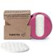 New Lastround reusable cotton pads - environmentally friendly alternative to disposable cotton pads - Made in Denmark - Sliming pads washable (red)