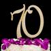 70 Cake Topper for 70th Birthday or Anniversary Gold Crystal Rhinestone Decoration (Gold) - Buy Online on SooperMarket.com
