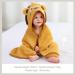 Bamboo Hooded Baby Bath Towel | Toddler Wearable Blanket | Lion Animal Bathrobe 75x75cm - Buy Online on SooperMarket.com