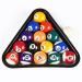 ISPiRiTo Billiard Ball Set Mini Size 1-1/2 Inch Pool Balls Set Complete 16 Balls Set American Style Resin Balls Pool Table Accessories