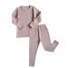 DreamBuy 20 Colours Ribbed Pyjama/Tracksuit/Loungewear Unisex Boys And Girls Pyjamas Baby Clothes Pyjamas For Women And Mens Pyjamas 1-2 Years Velvet Mocha