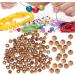 200pcs 0.6cm Round Wooden Beads - Peach Loose Spacer Beads for DIY Necklaces Bracelets & Pendants | International Shipping Available - Buy Online on SooperMarket.com